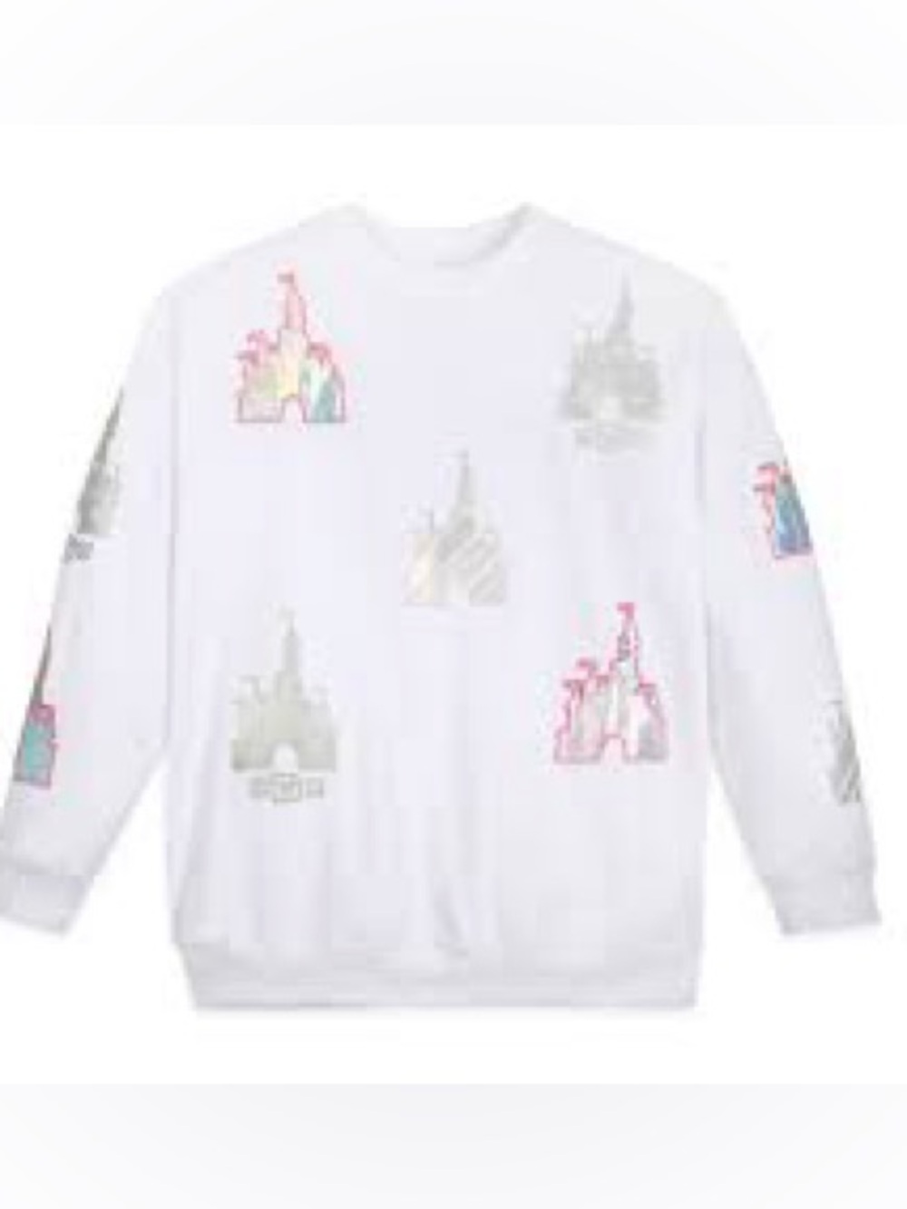 RARE Disney World 50th Anniversary Holographic Castle Sweatshirt 1X